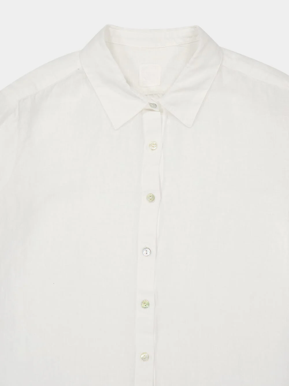 White Linen Long-Sleeve Shirt - Image 3
