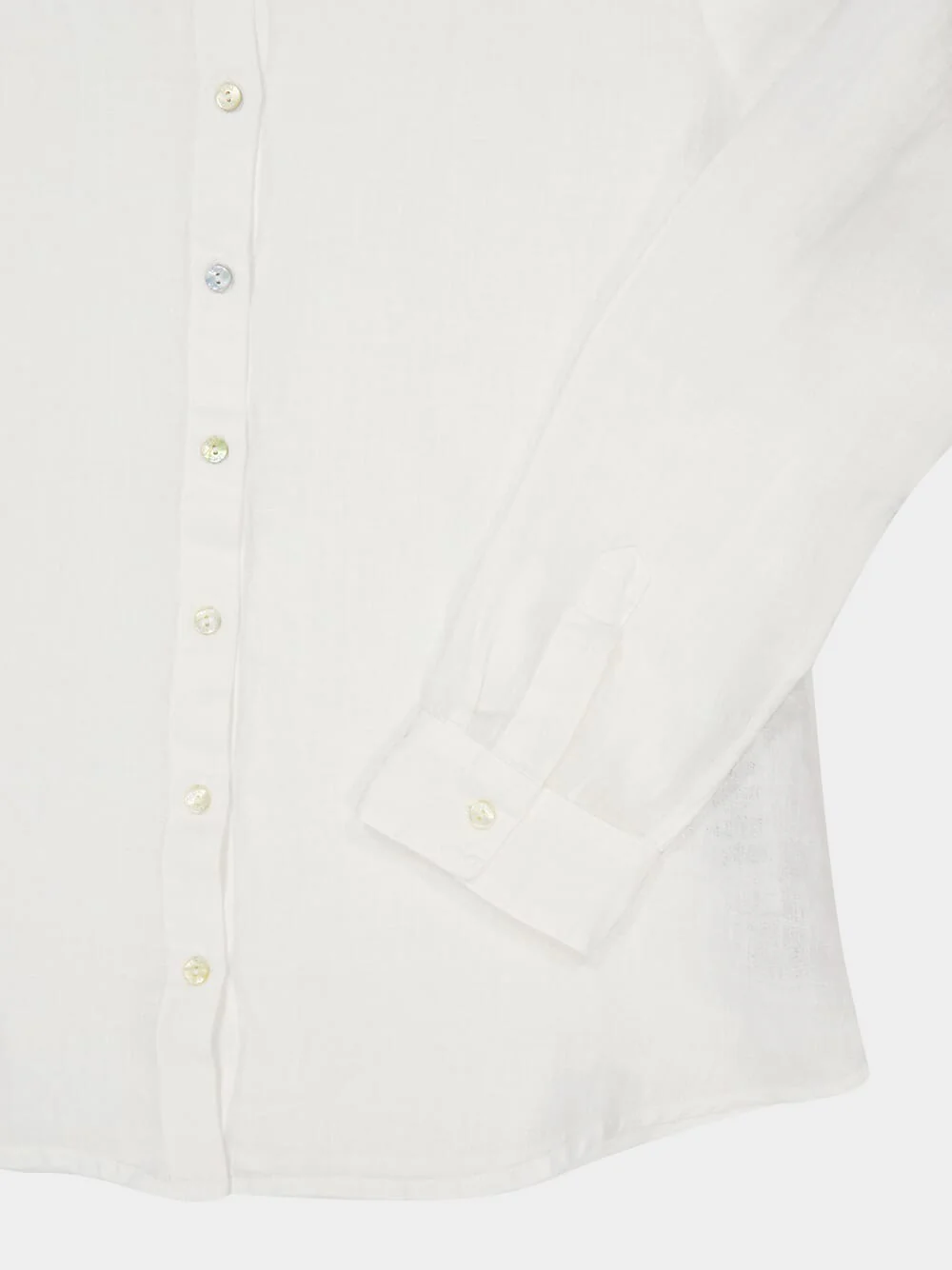 White Linen Long-Sleeve Shirt - Image 4