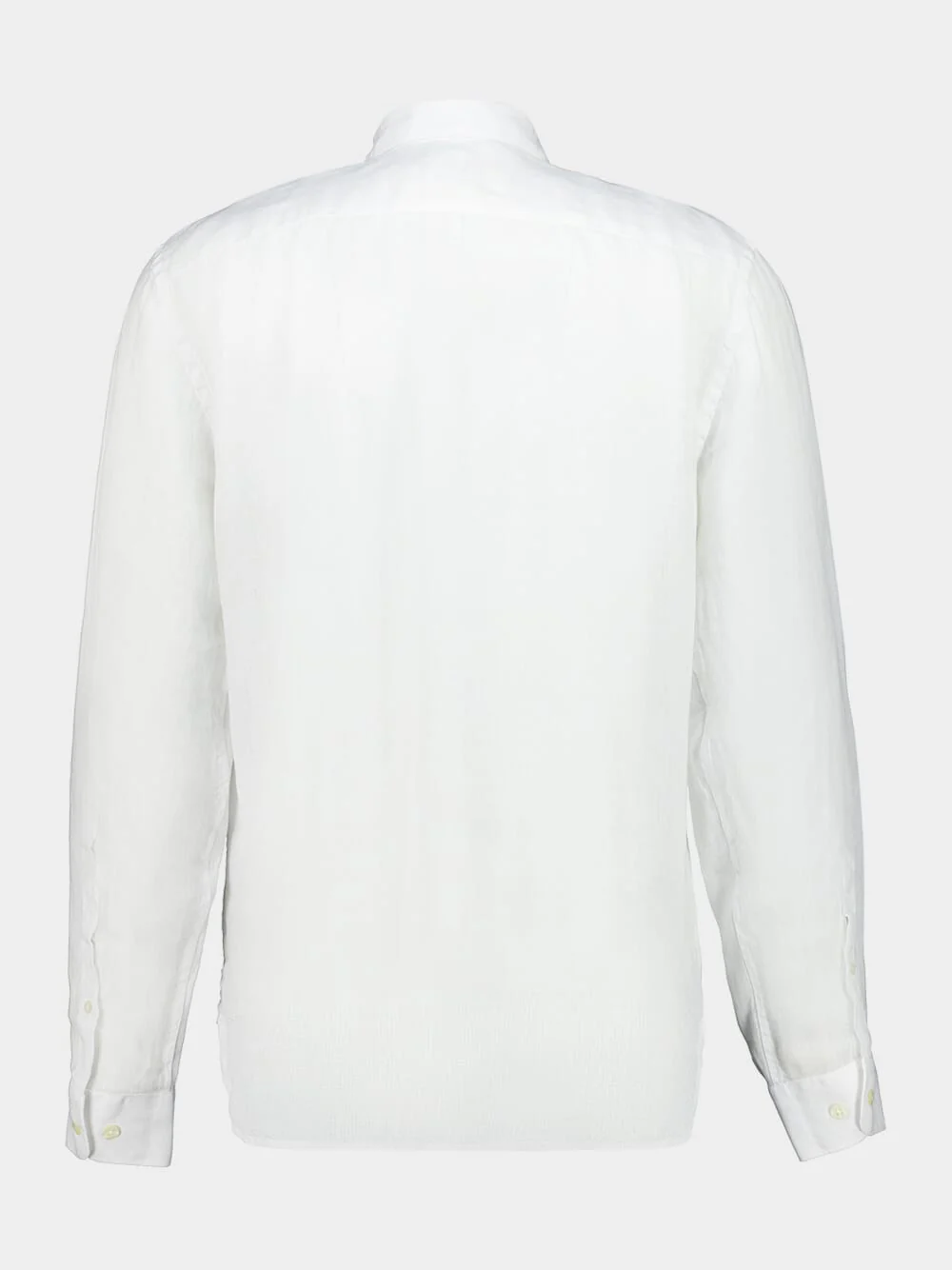 White Linen Regular-Fit Shirt - Image 2