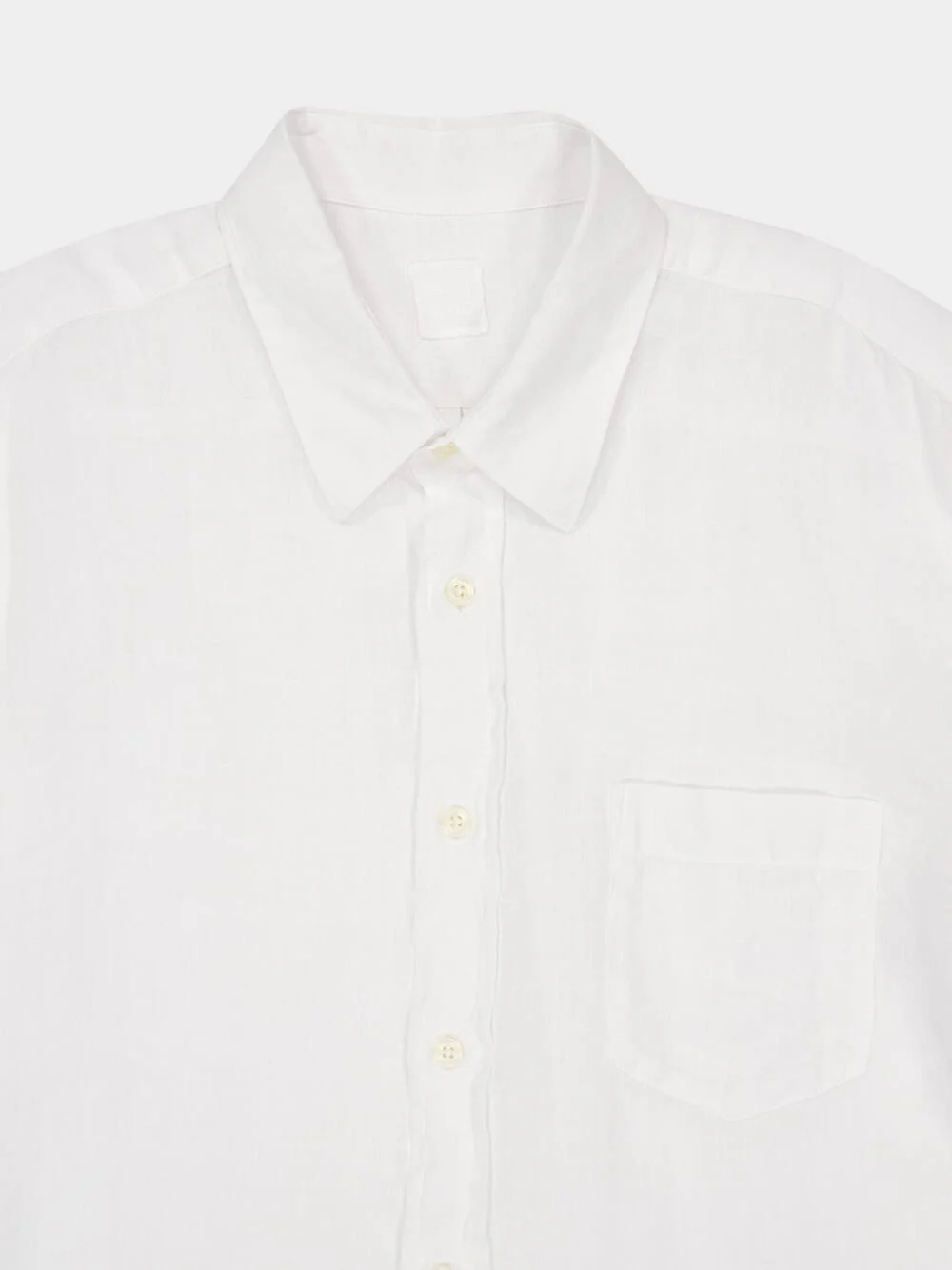 White Linen Regular-Fit Shirt - Image 3