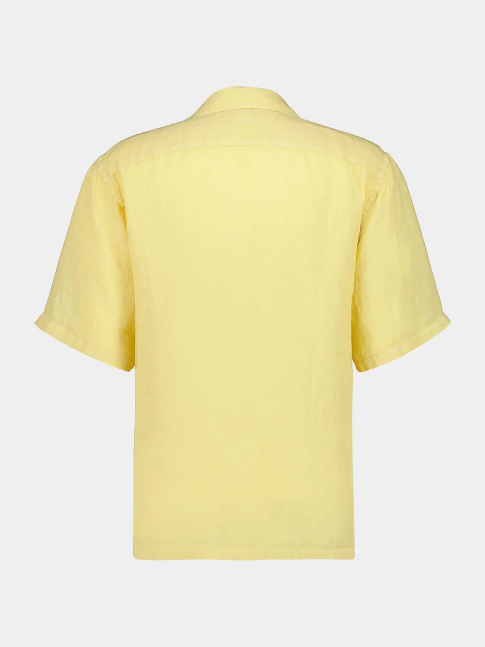 Zafferano Yellow Linen Short-Sleeved Shirt - Image 2