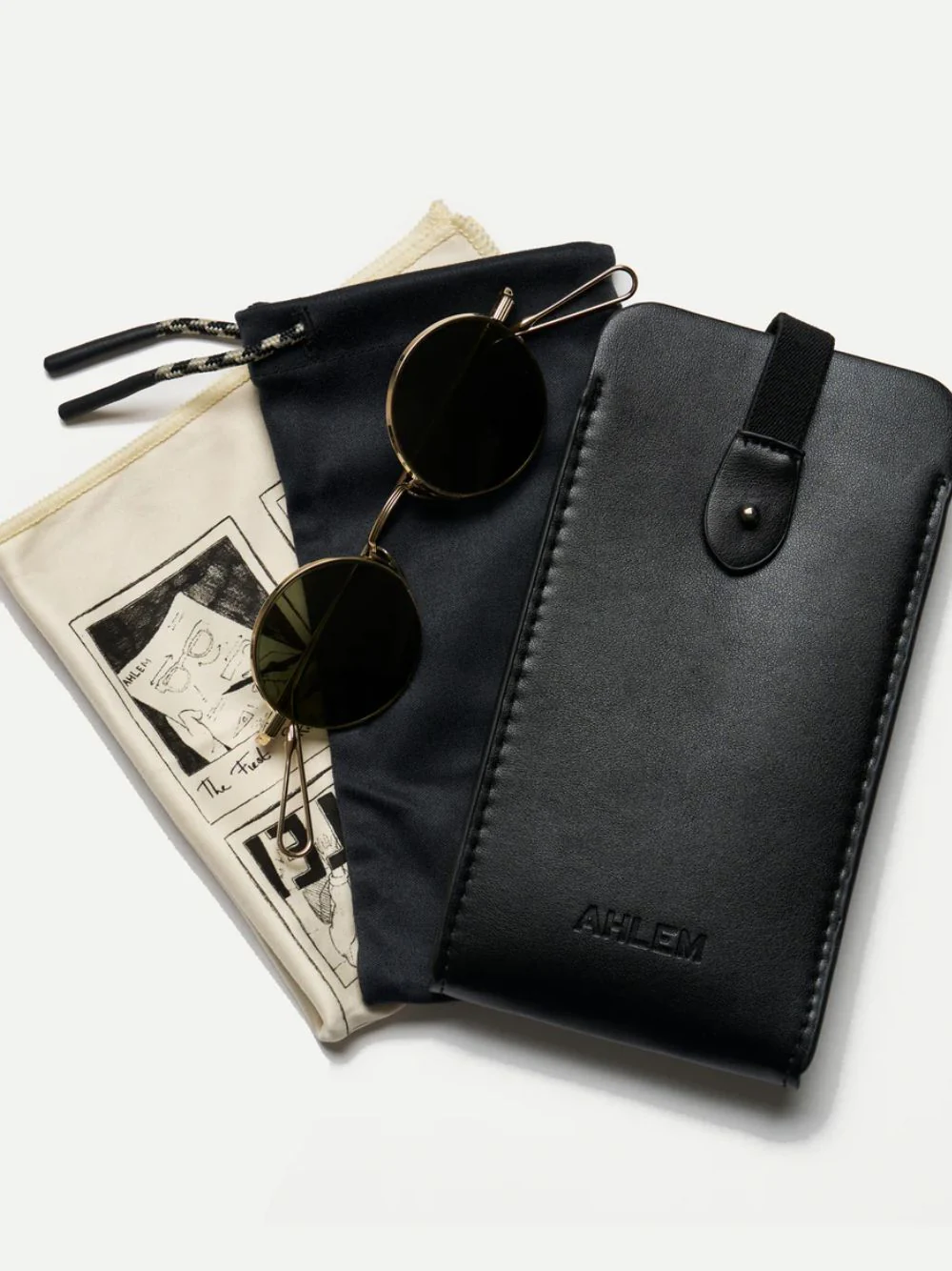 Khaki Lépine Round Sunglasses - Image 2