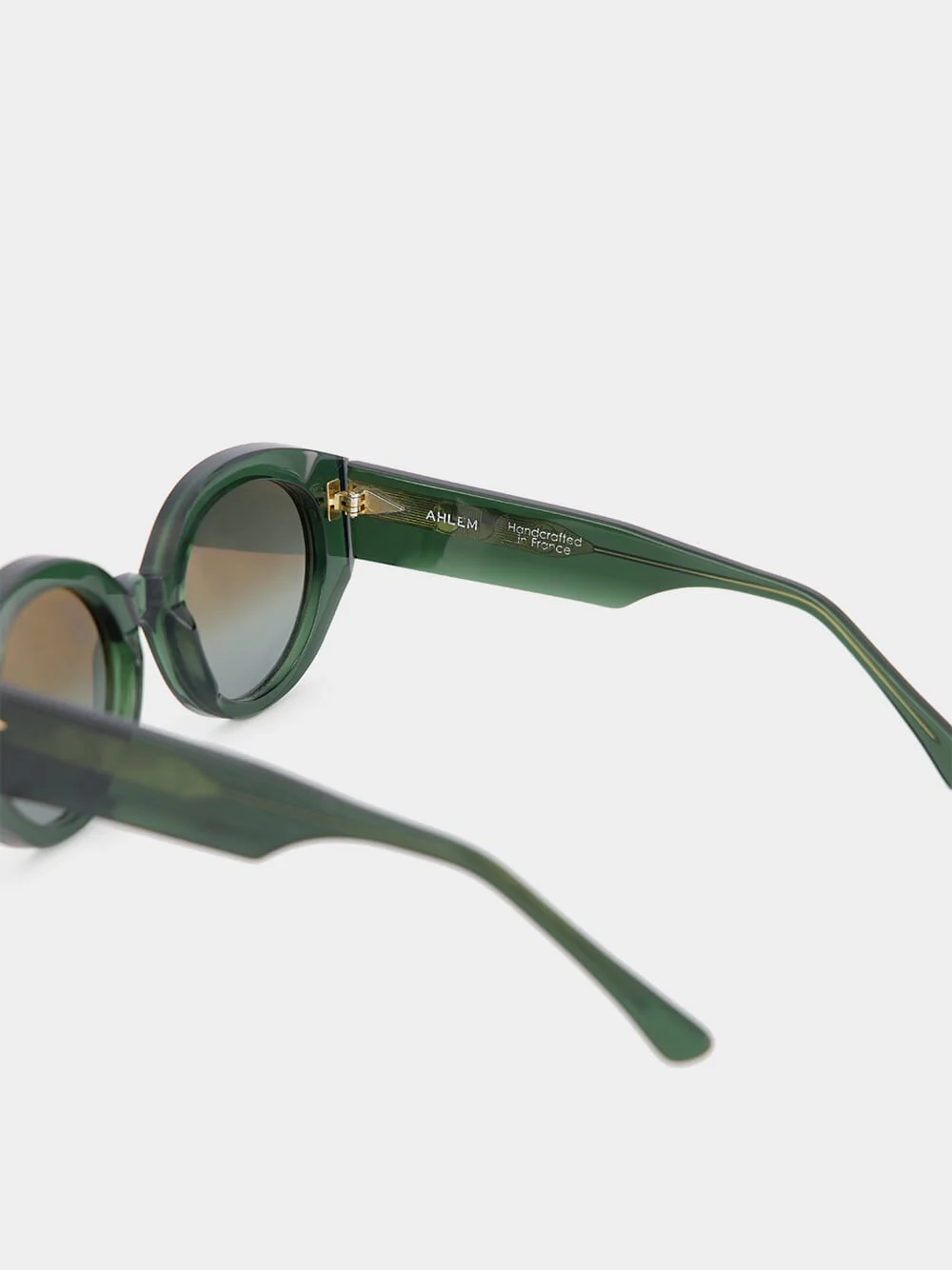 Art Deco Dark Green Sunglasses - Image 4
