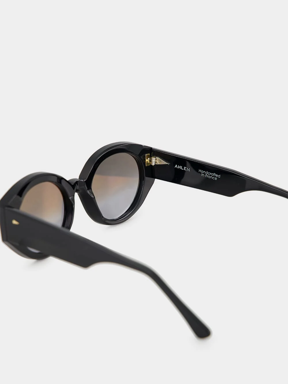 Black and Grey Gradient Art Deco Sunglasses - Image 4
