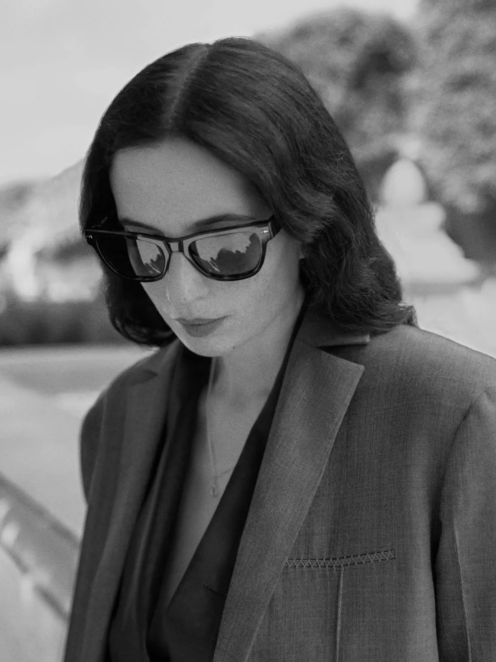 Cassette Sunglasses in Black and Rain Gradient - Image 3