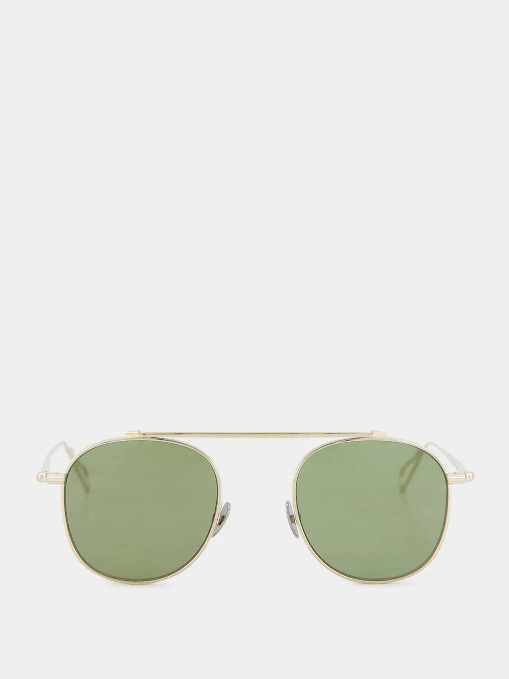Grey Gold and Khaki Light Belleville Round Sunglasses
