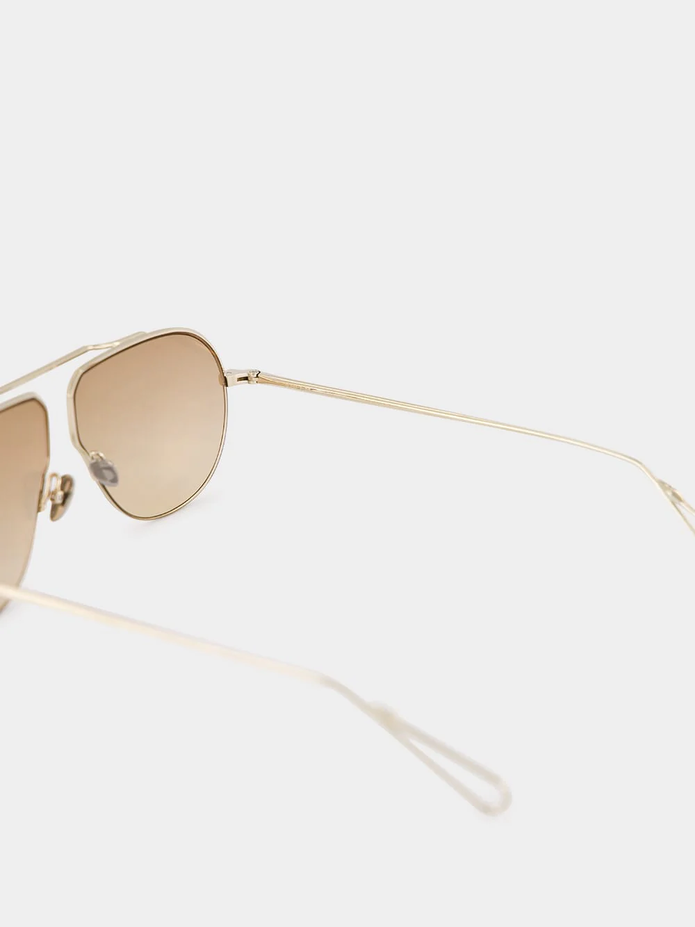 Grey Gold Brown Gradient Laplace Sunglasses - Image 4