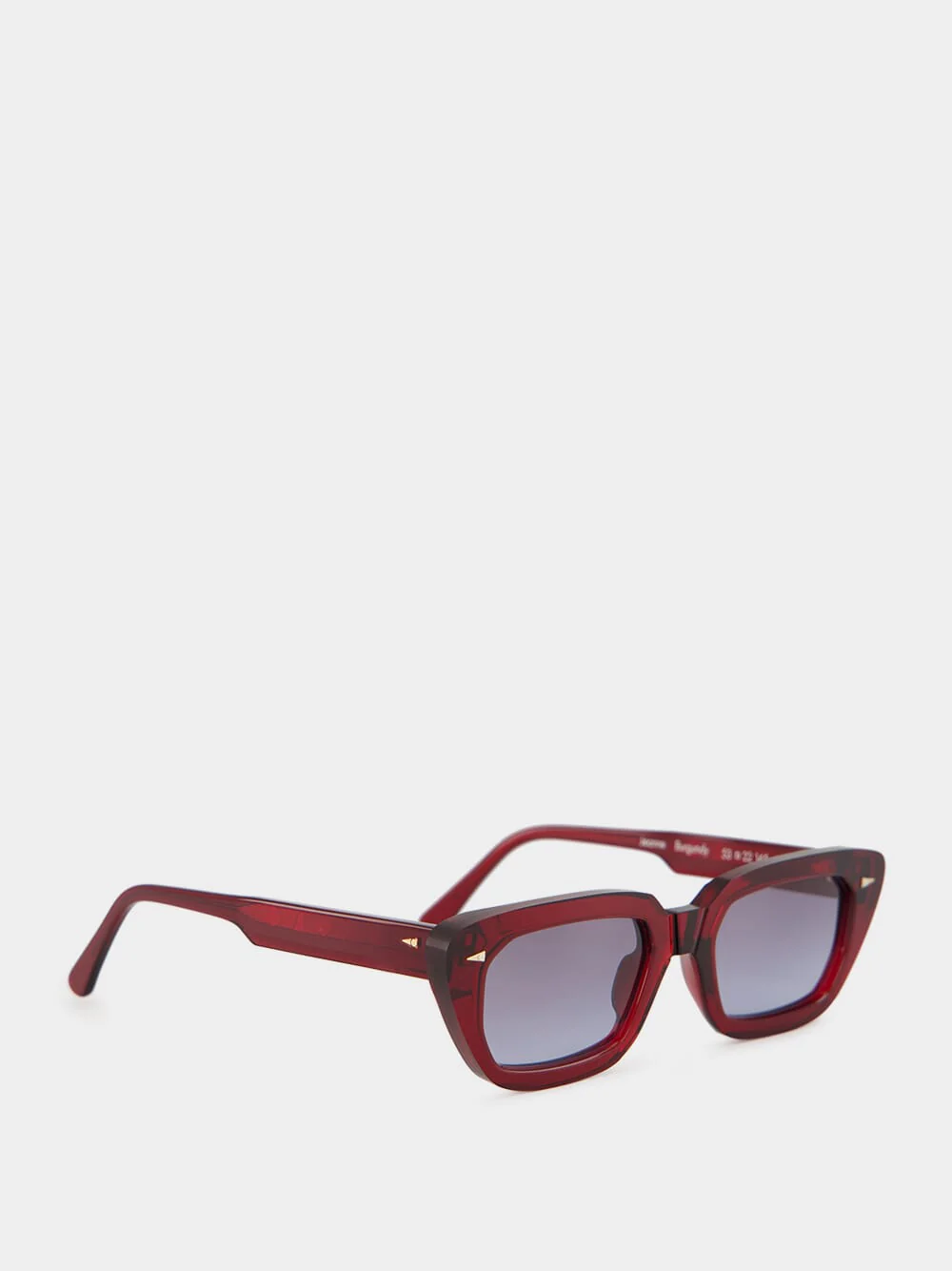 Jeanne Sunglasses in Burgundy and Blue Gradient - Image 2
