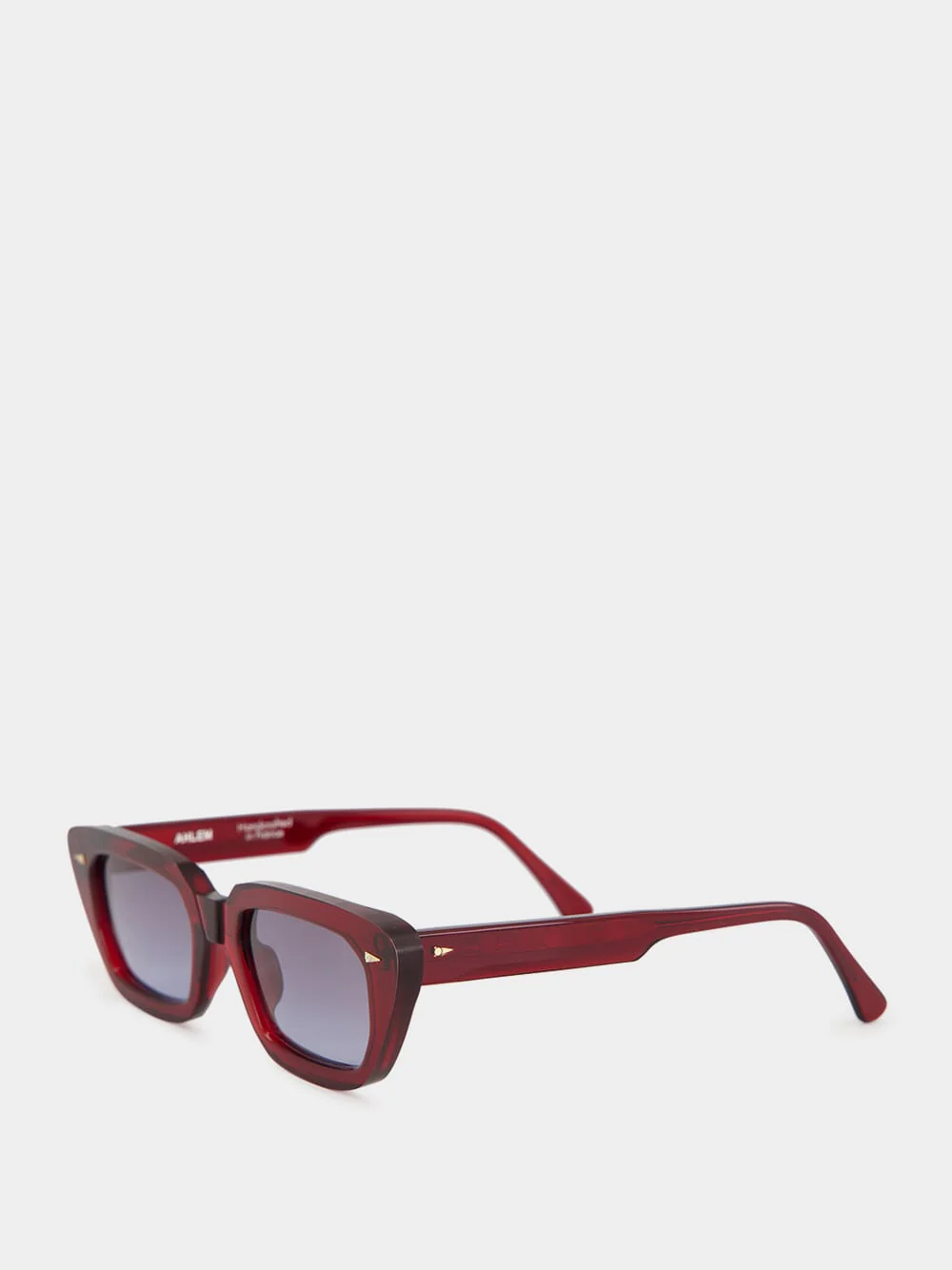 Jeanne Sunglasses in Burgundy and Blue Gradient - Image 3