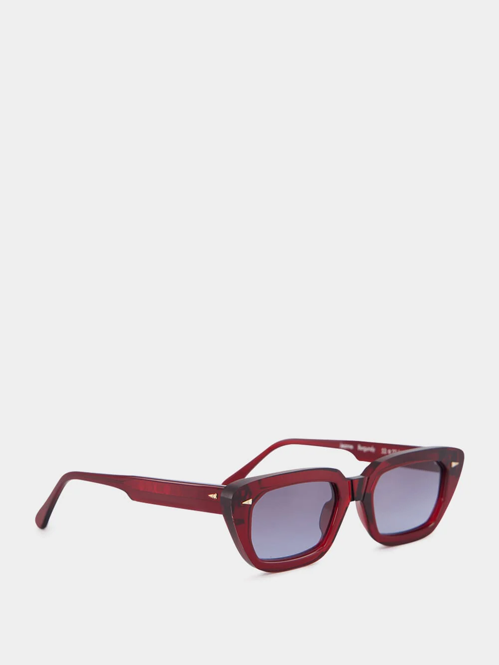 Jeanne Sunglasses in Burgundy and Blue Gradient - Image 2