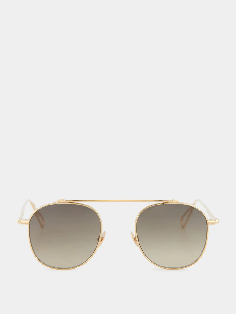 Peony Gold and Rain Gradient Belleville Round Sunglasses