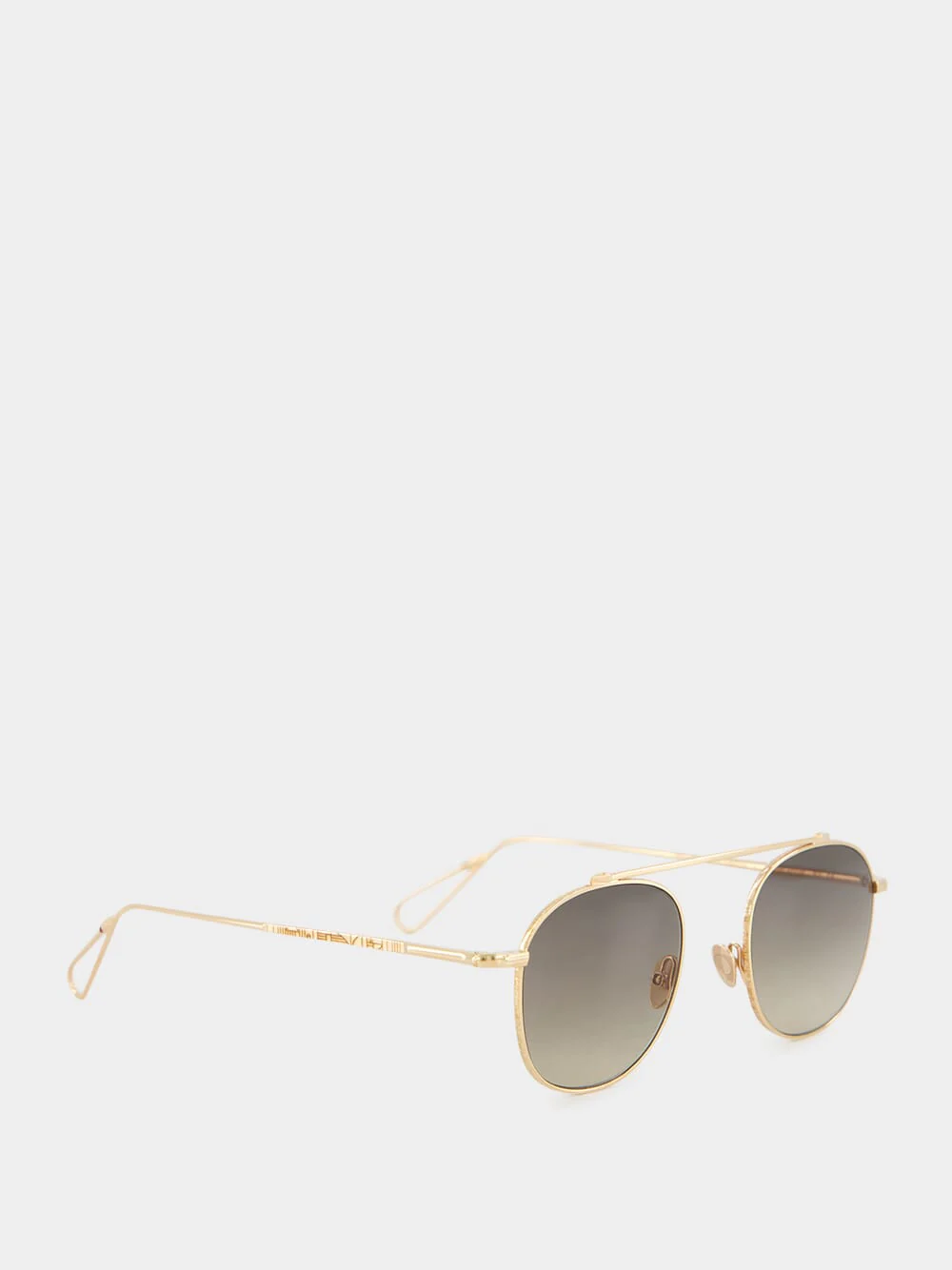 Peony Gold and Rain Gradient Belleville Round Sunglasses - Image 2