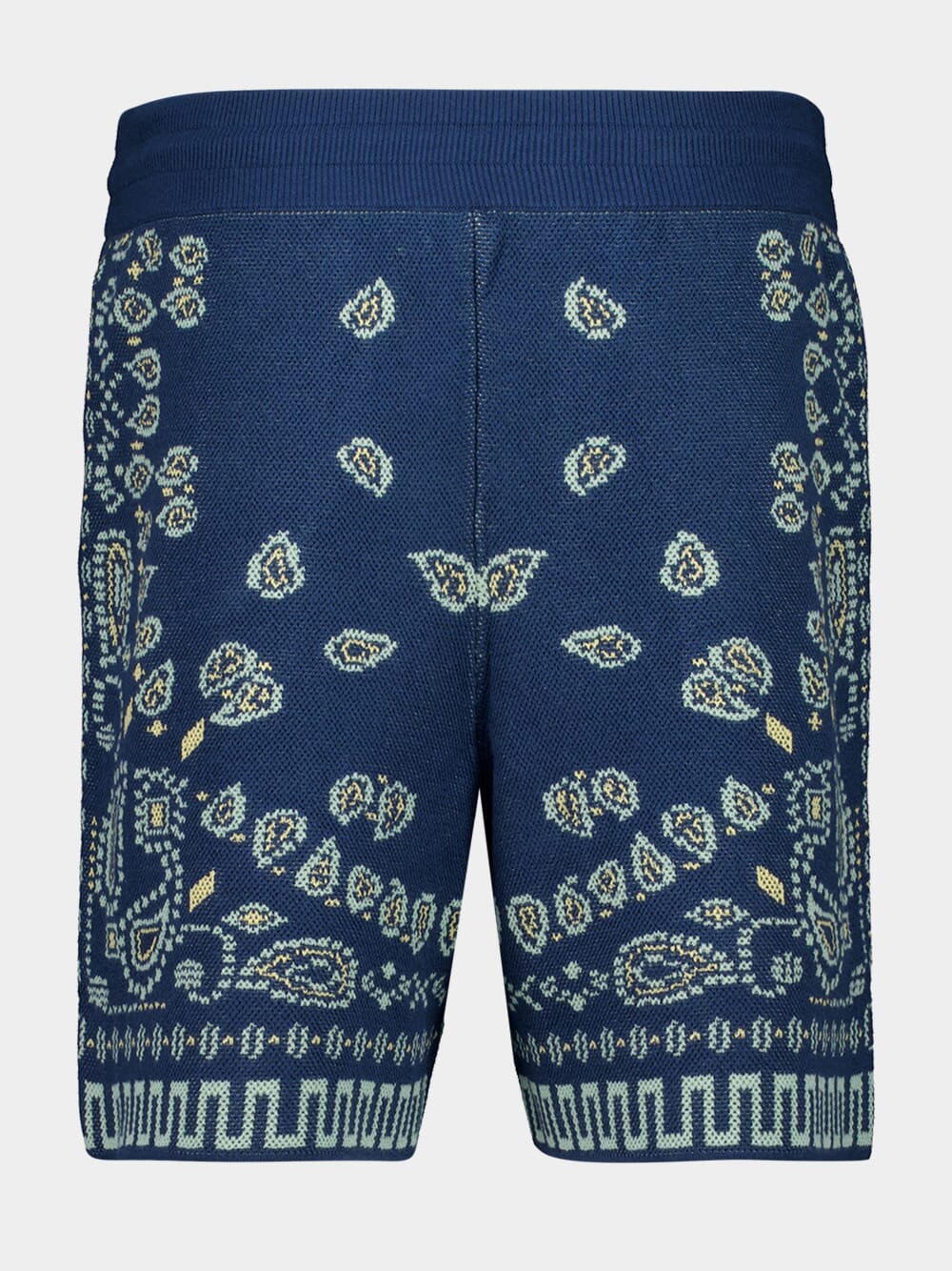 Arbour-Light Blue Cotton Piquet Bandana Bermuda Shorts - Image 2