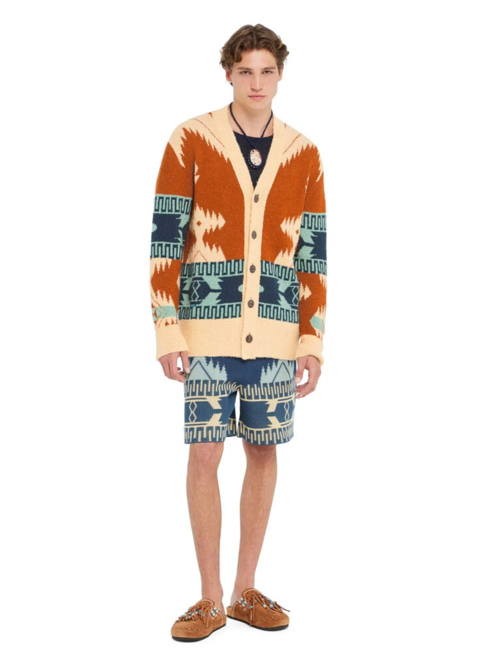 Sunrise Golden Dusk Jacquard Cardigan - Image 3