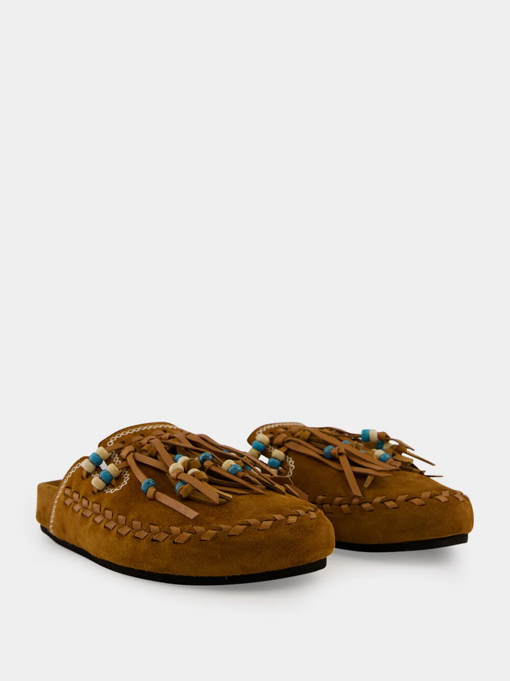 Tan Suede Journey Mules - Image 3