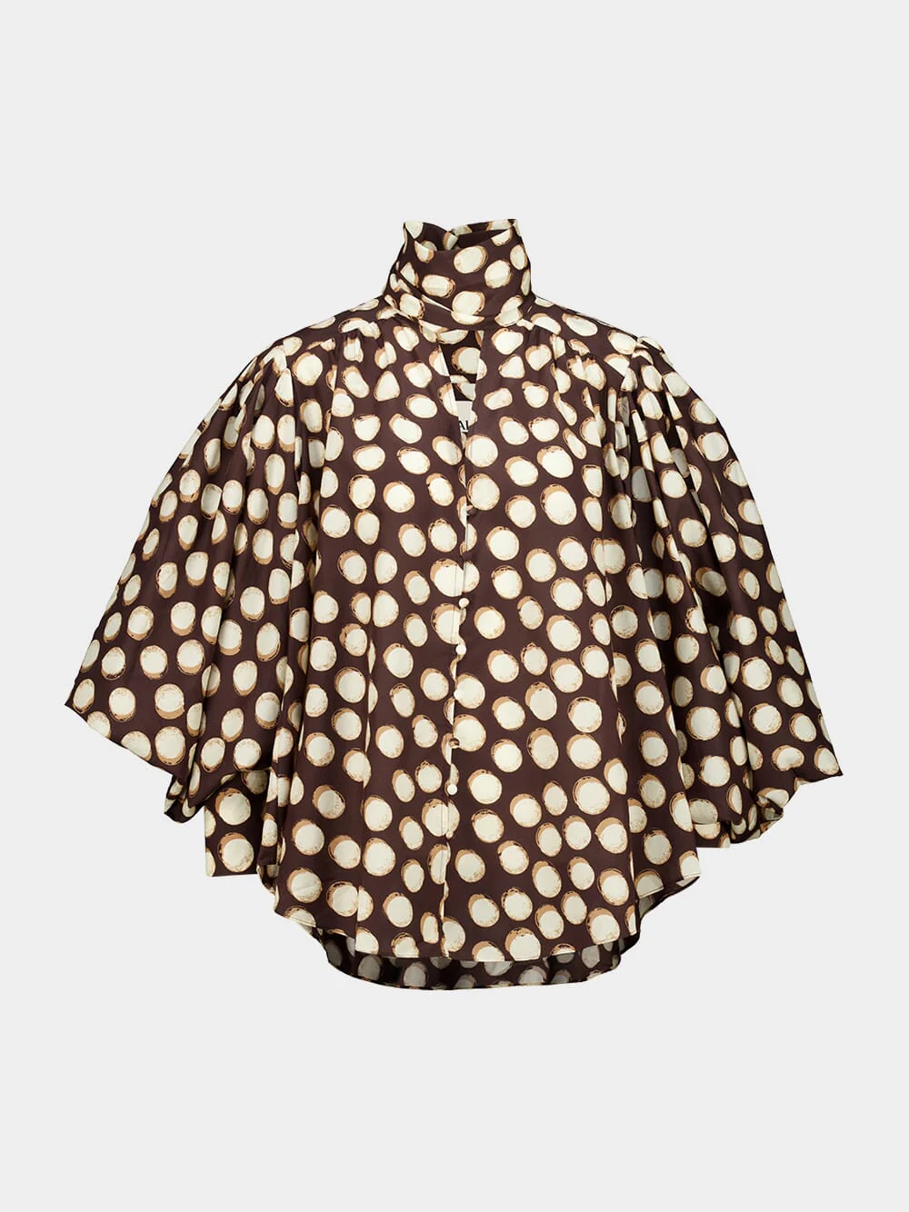 Chocolate Paula Silk Blend Blouse