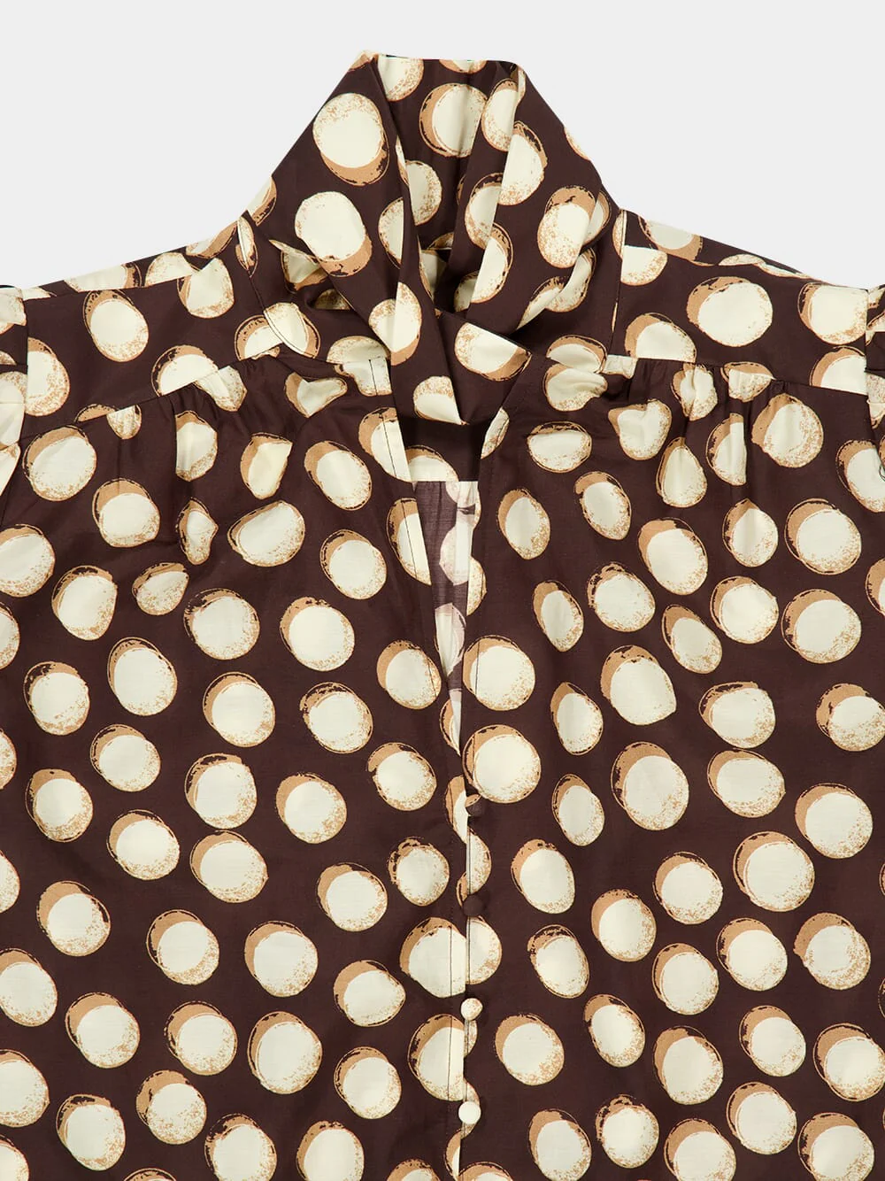 Chocolate Paula Silk Blend Blouse - Image 3