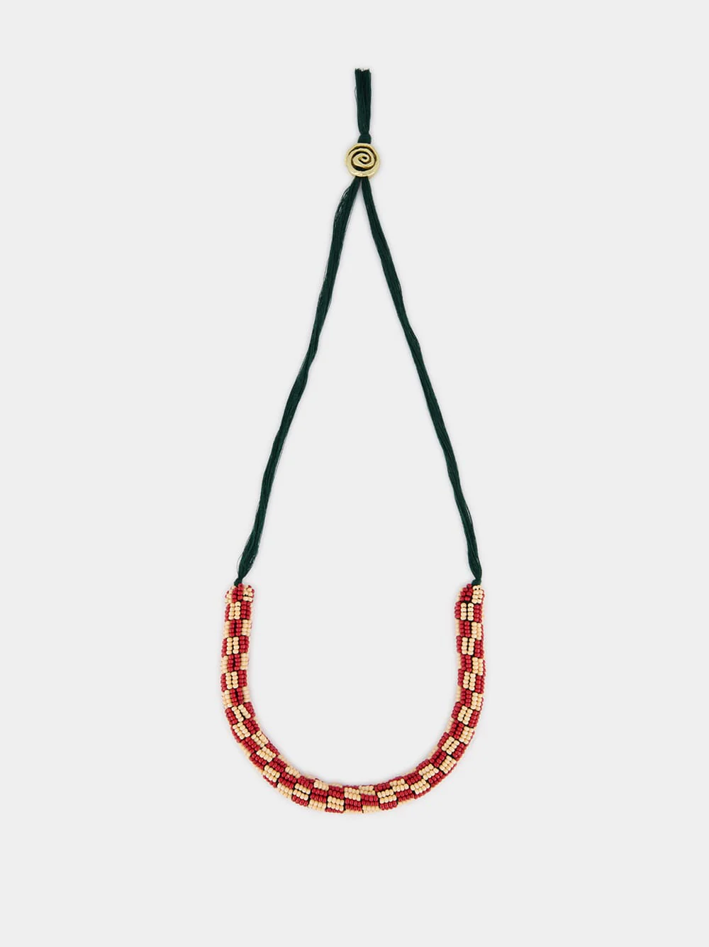 Clay and Cream Le Jardin Bunch Bead Necklace