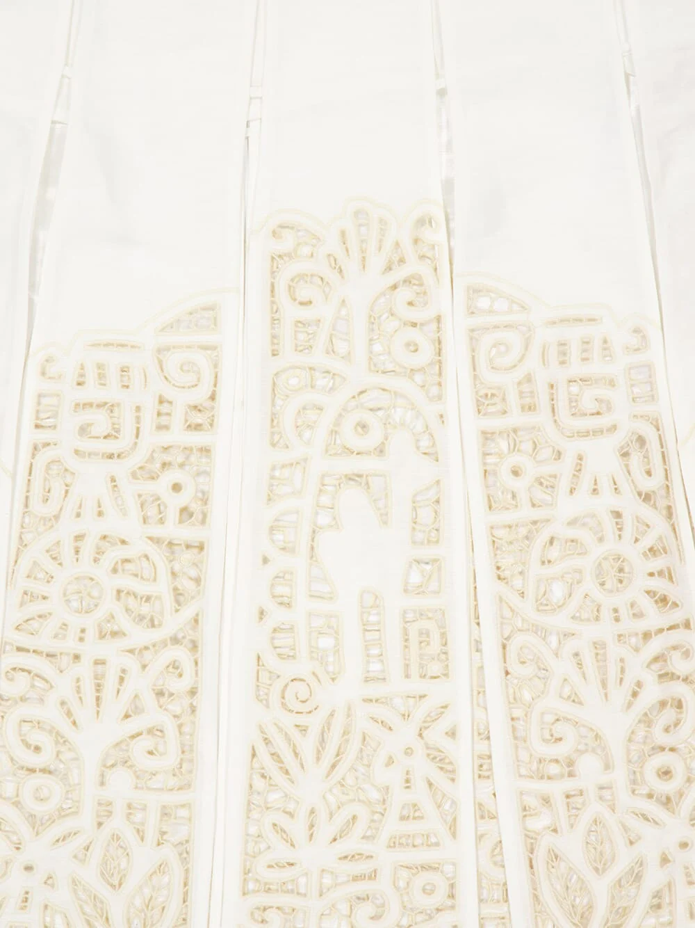 Cream Rosemary Embroidered Midi Skirt - Image 4