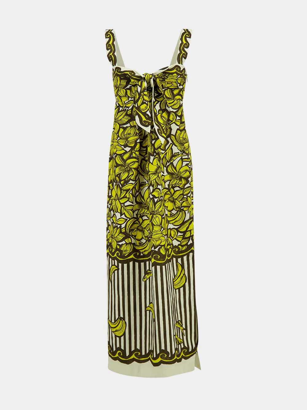 Yellow Mona Hemp Midi Dress