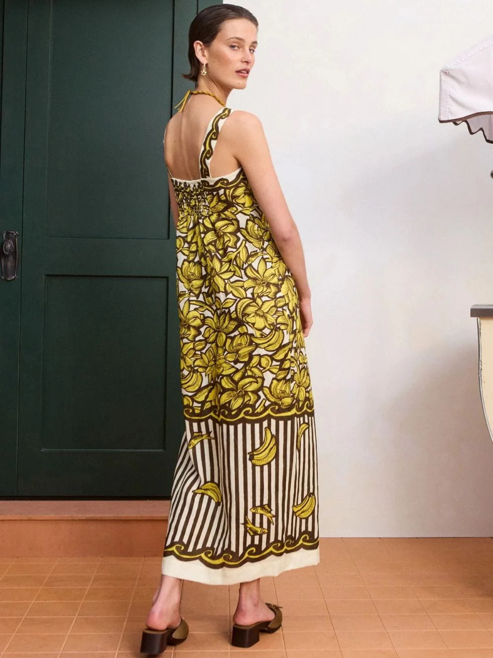 Yellow Mona Hemp Midi Dress - Image 4