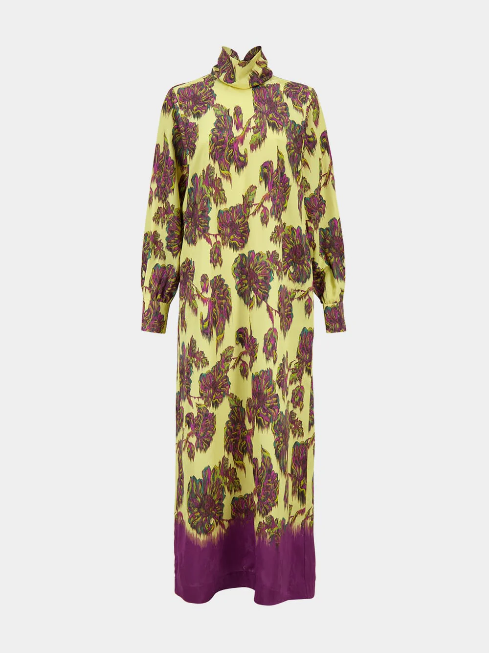 Purple Jerry Viscose Midi Dress