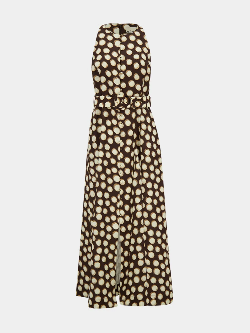 Chocolate Brown Paula Linen Midi Dress - Image 2
