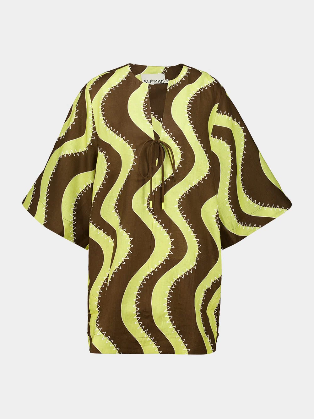 Yellow Frankie Linen Mini Tunic Dress - Image 2