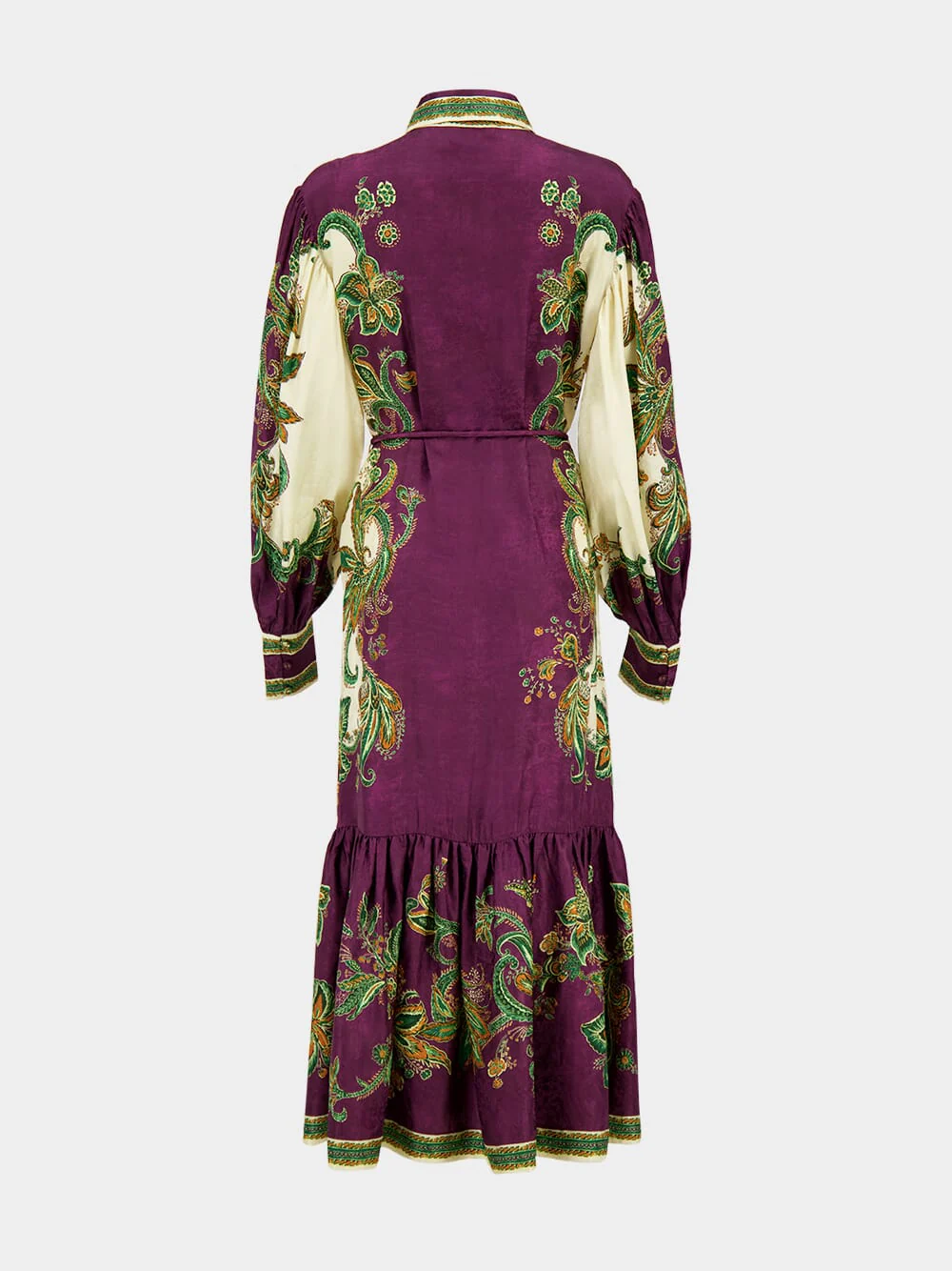 Burgundy Ruthie Silk Blend Midi Shirtdress - Image 2