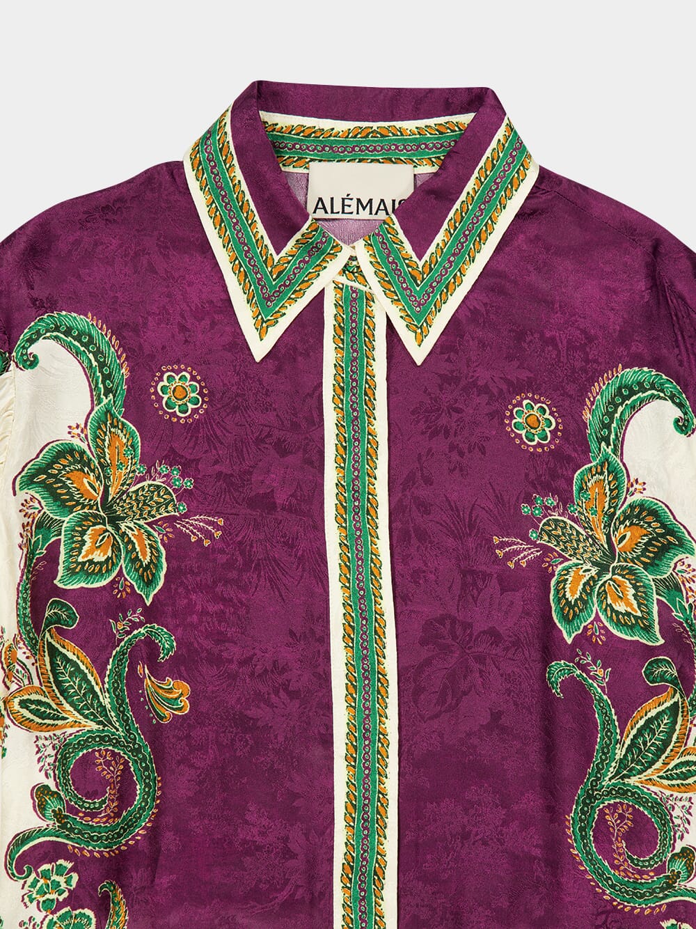 Burgundy Ruthie Silk Blend Midi Shirtdress - Image 3