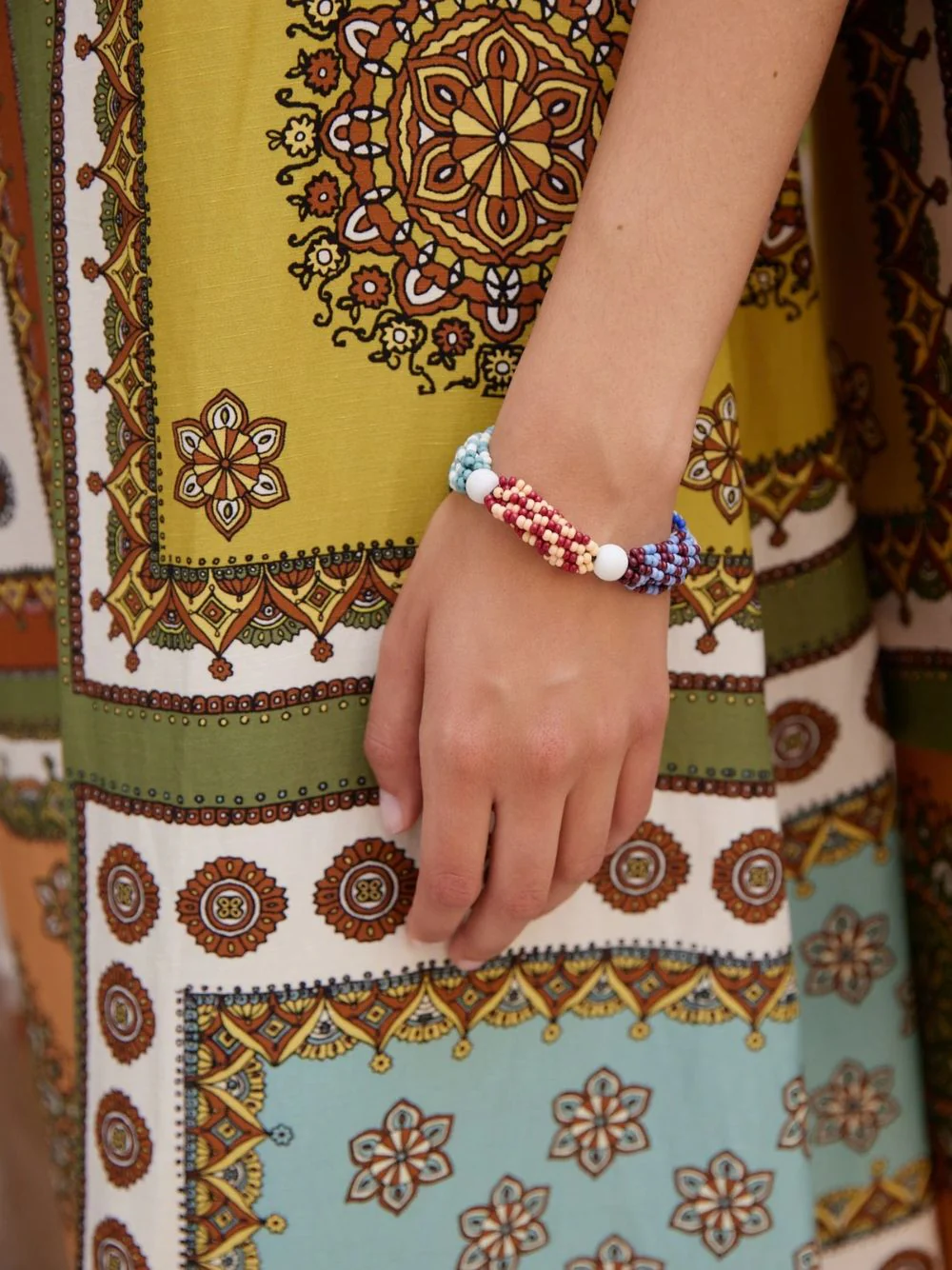 Multicolour Le Jardin Bunch Bead Bracelet - Image 2