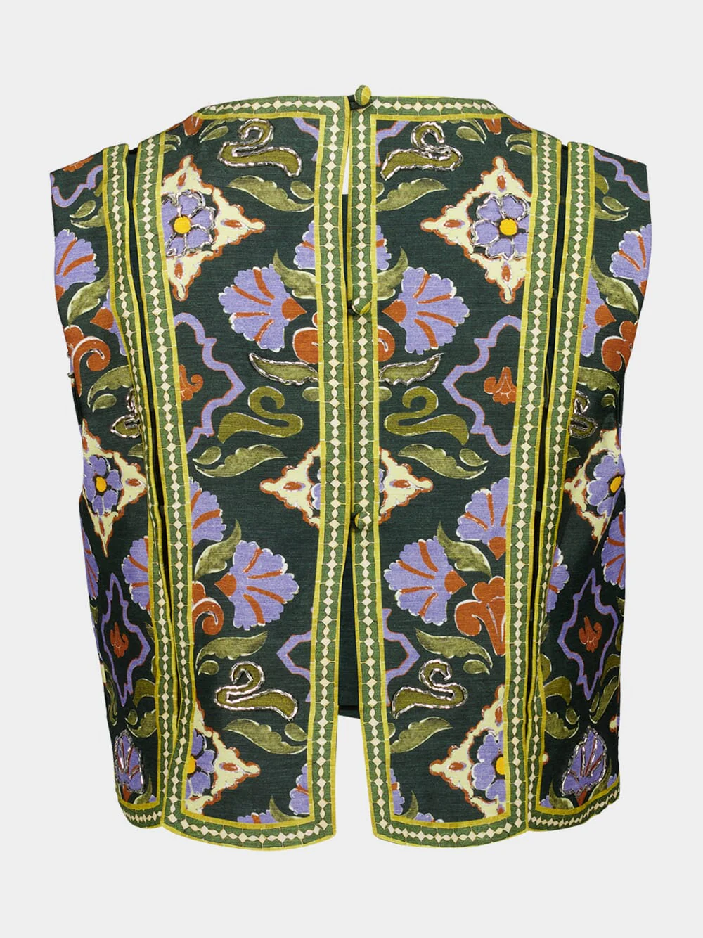 Oasira Print Embellished Crop Top - Image 4