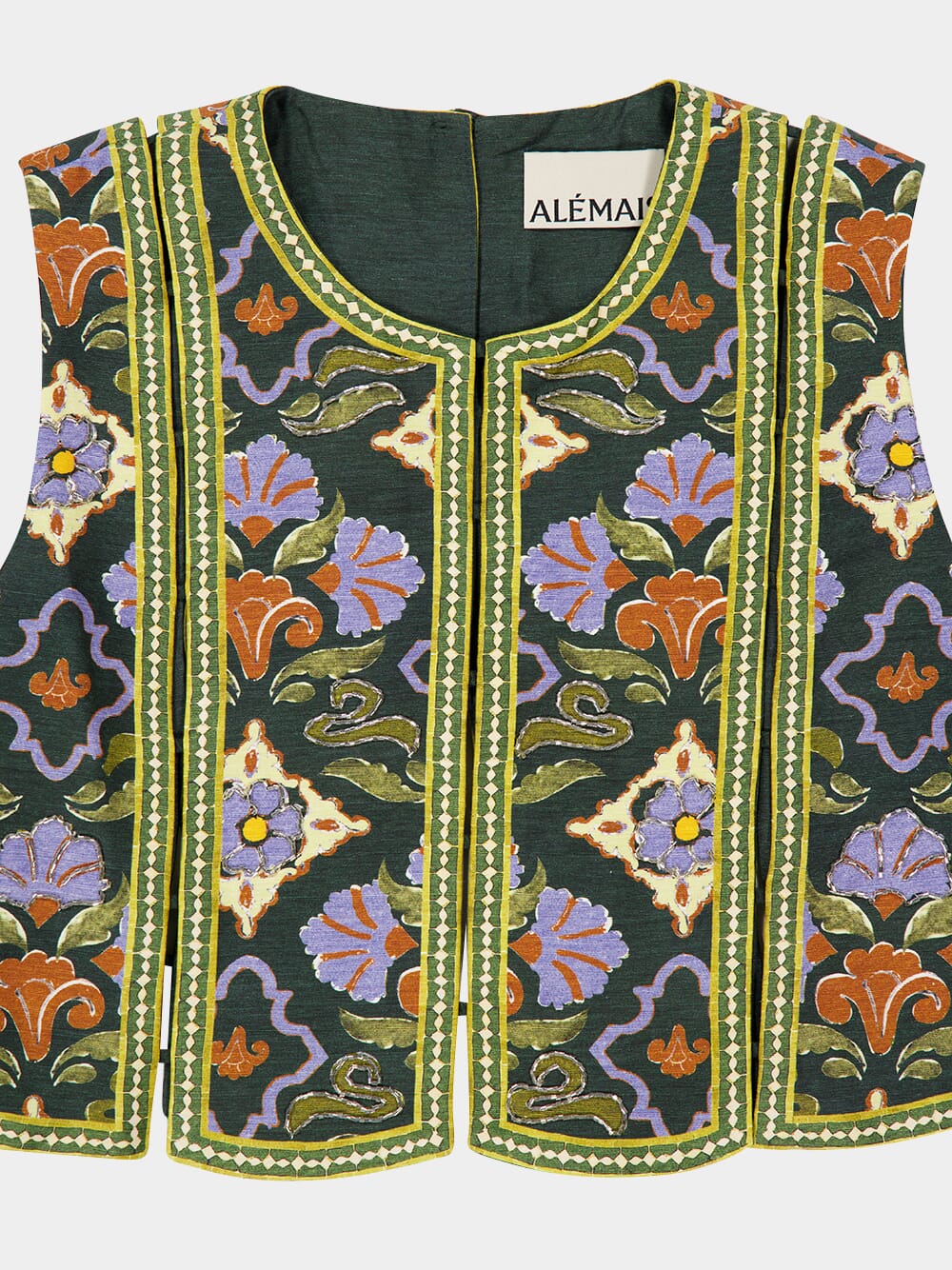 Oasira Print Embellished Crop Top - Image 5