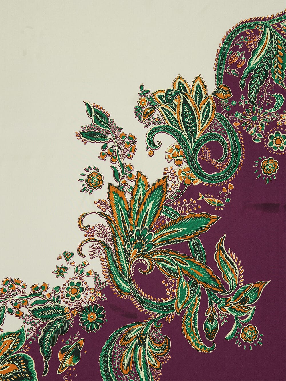 Purple Ruthie Silk Paisley Scarf - Image 4