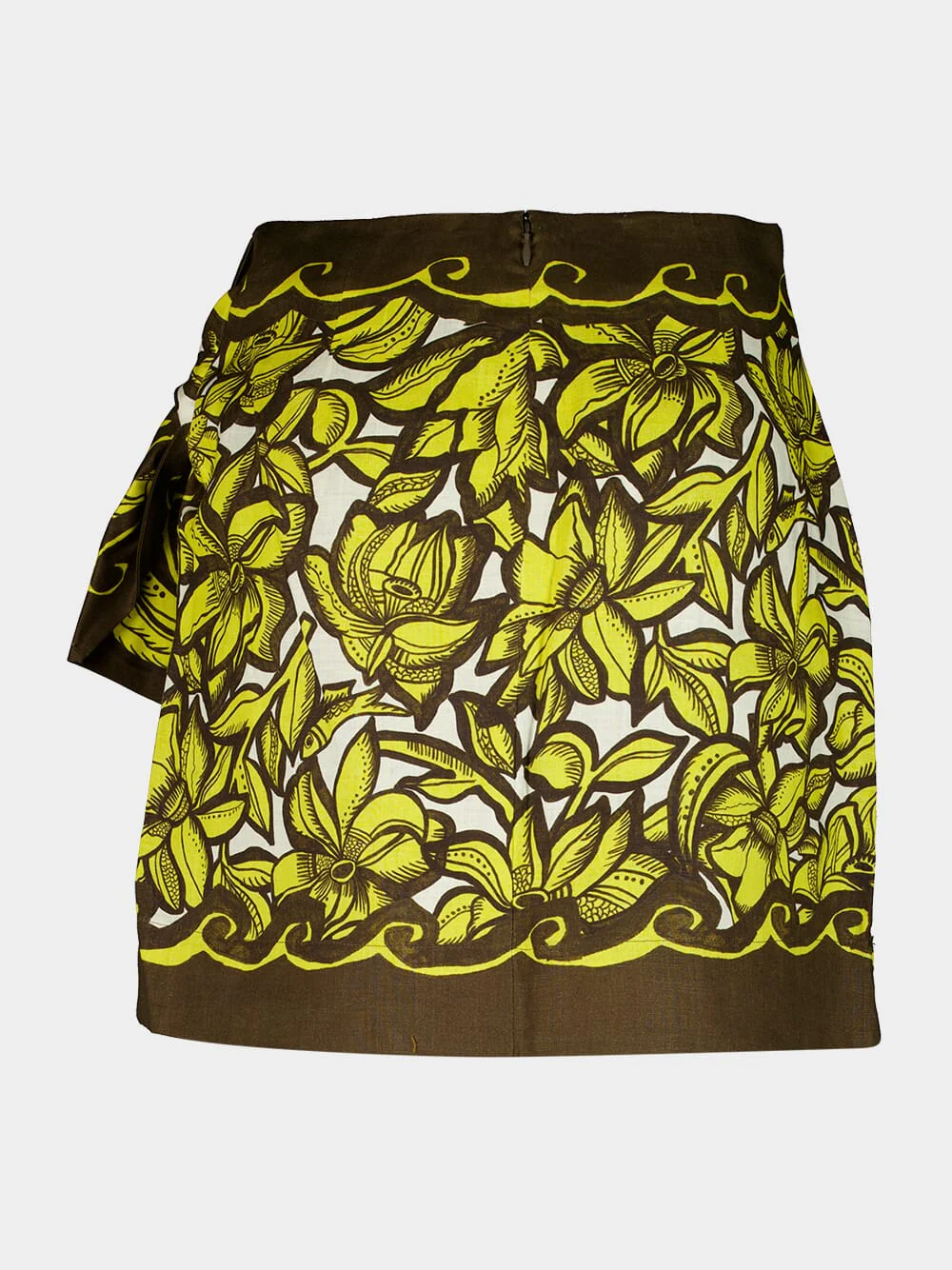 Yellow Mona Hemp Sarong Mini Skirt - Image 2