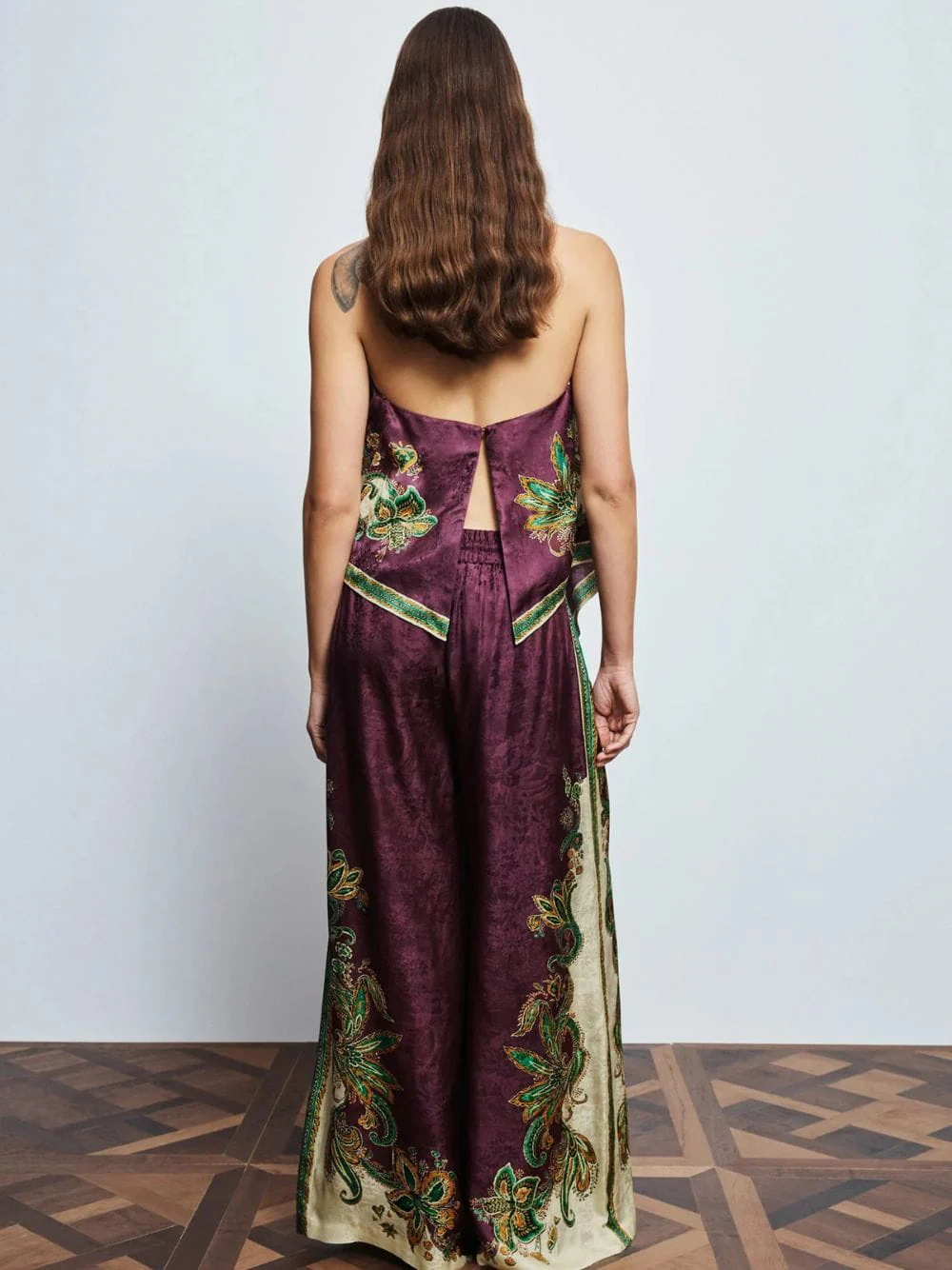 Purple Ruthie Silk Blend Halter Top - Image 4