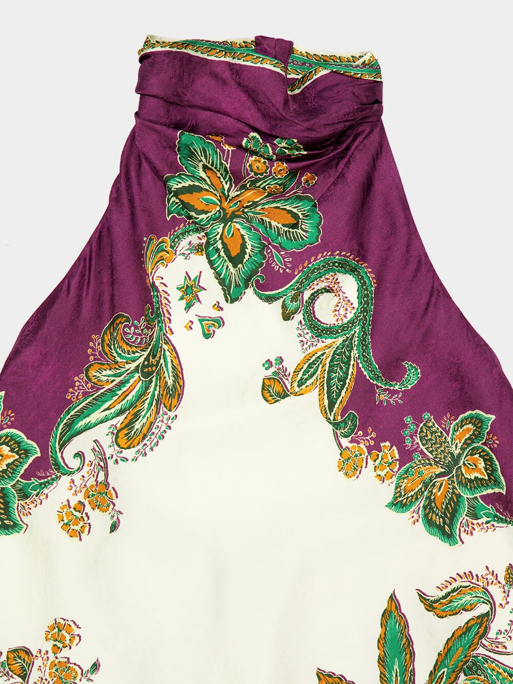 Purple Ruthie Silk Blend Halter Top - Image 5