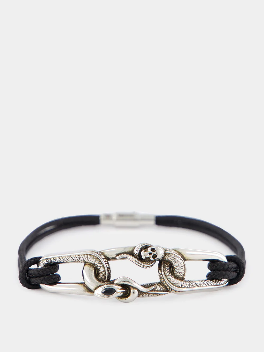 Snake and Skull Cord Bracelet