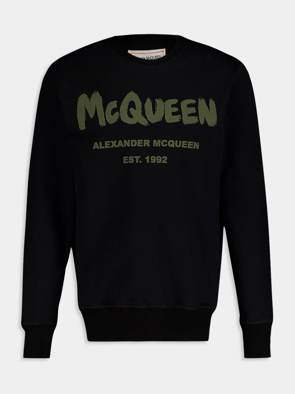 Graffiti Logo Print Black Sweatshirt