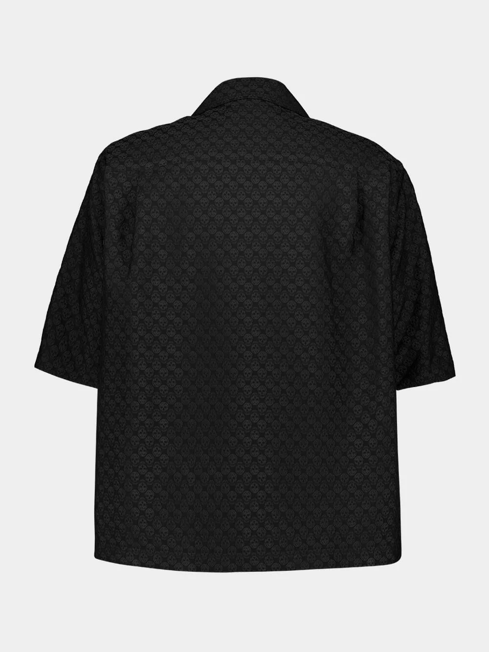 Black Jacquard Short-Sleeved Shirt - Image 2