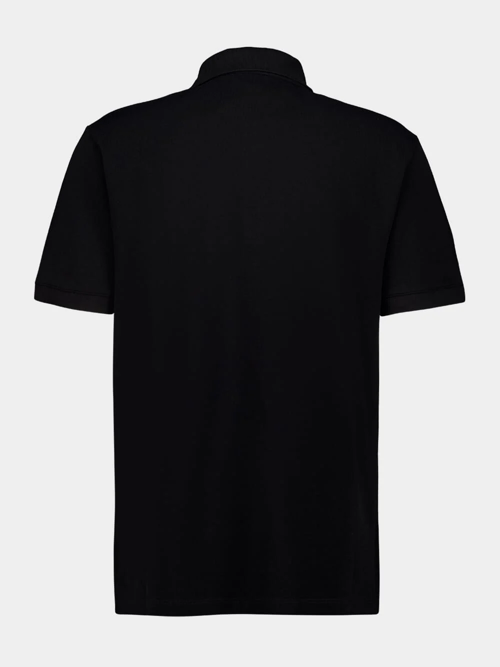Black Logo Embroidered Cotton Polo - Image 4