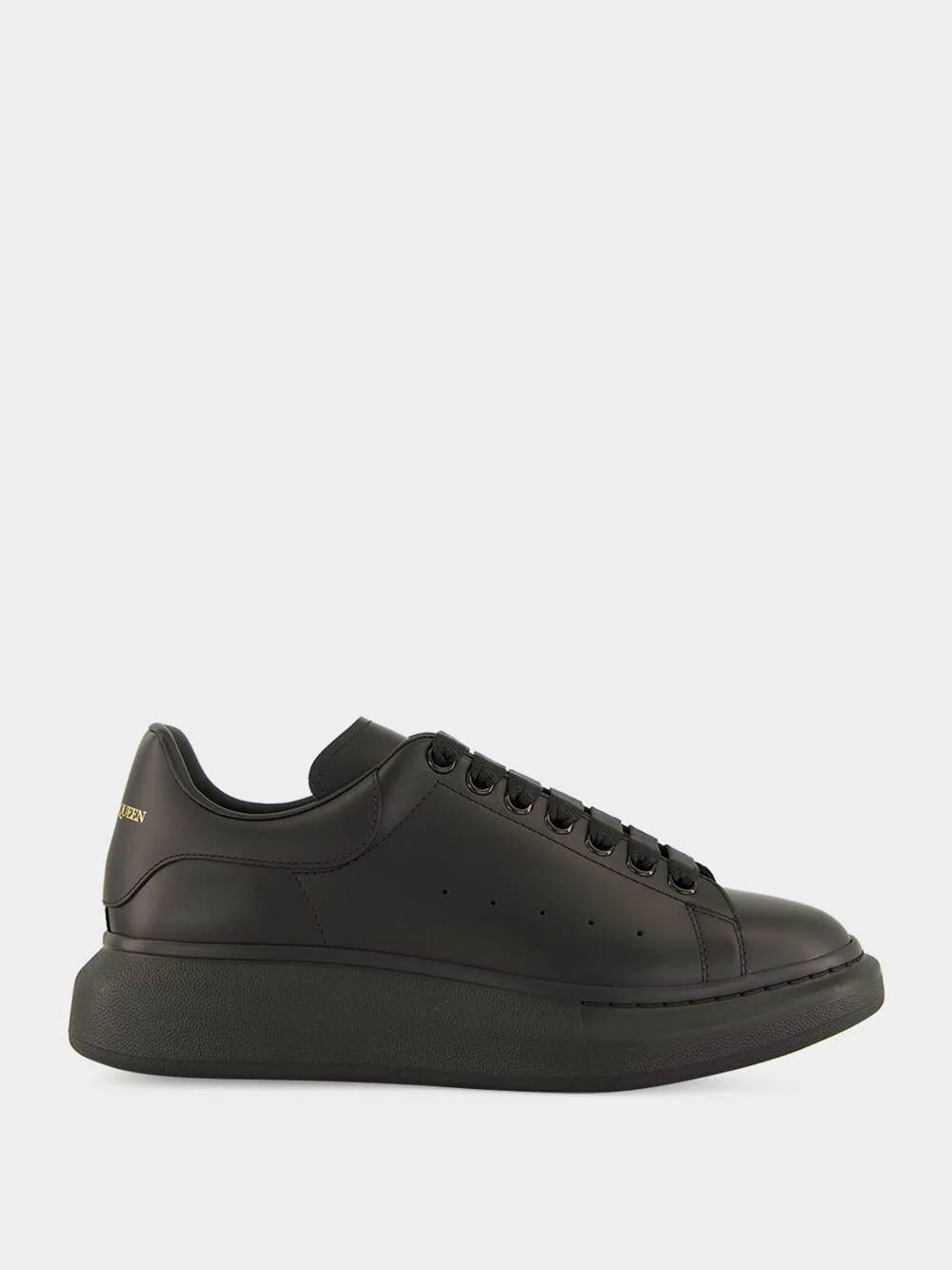 Black Oversized Leather Sneakers