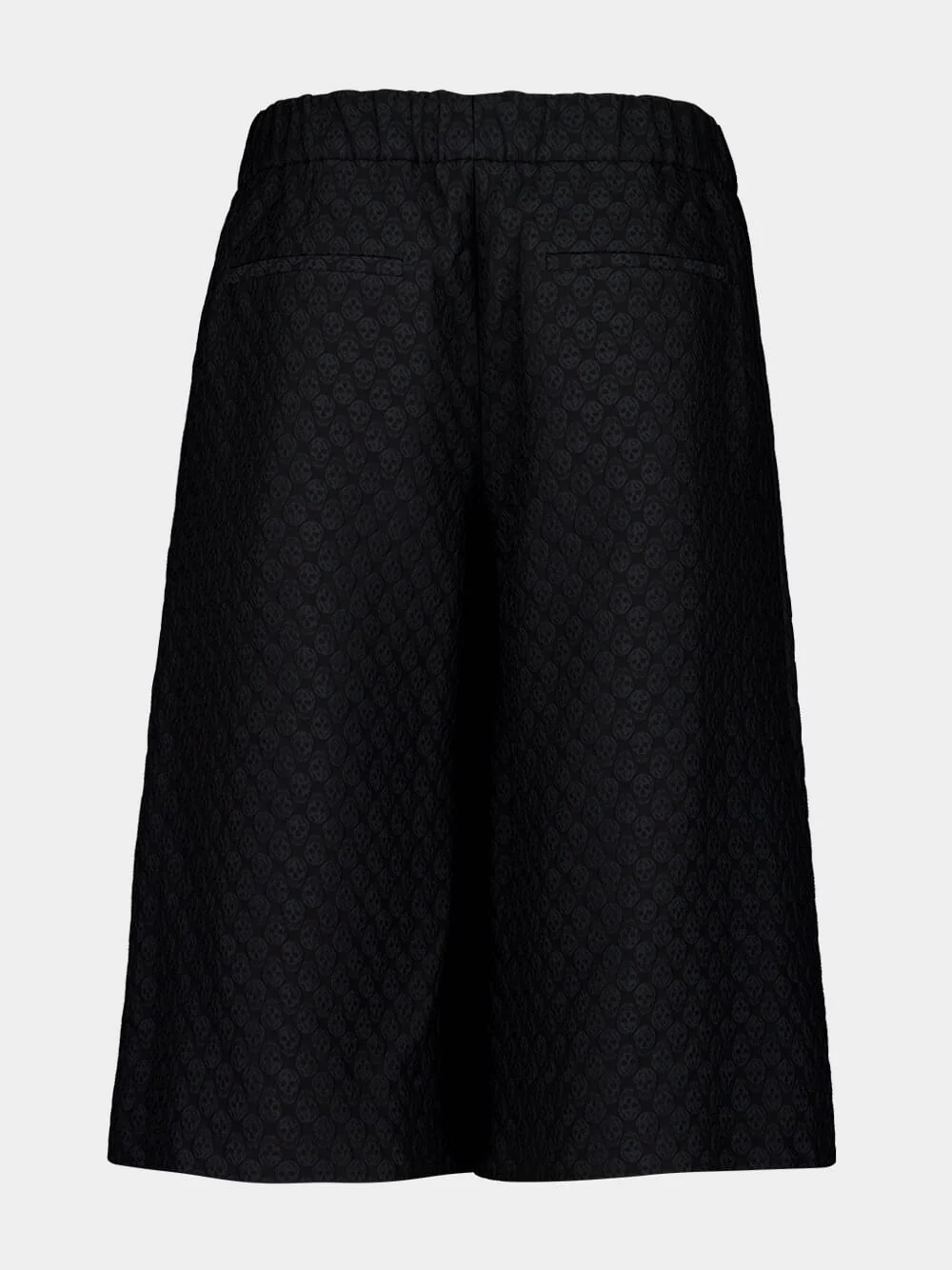 Black Skull Jacquard Shorts - Image 2