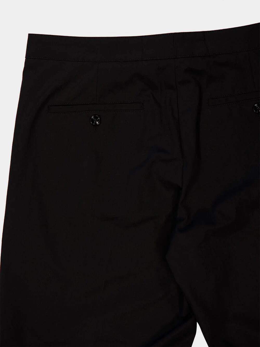 Black Straight-Fit Trousers with Belt - Image 3