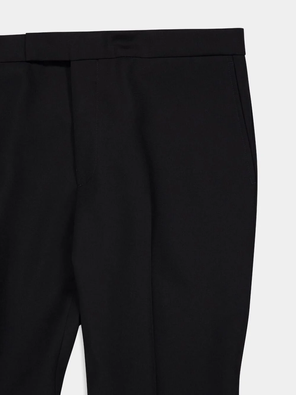 Black Tailored Barathea Trousers - Image 3