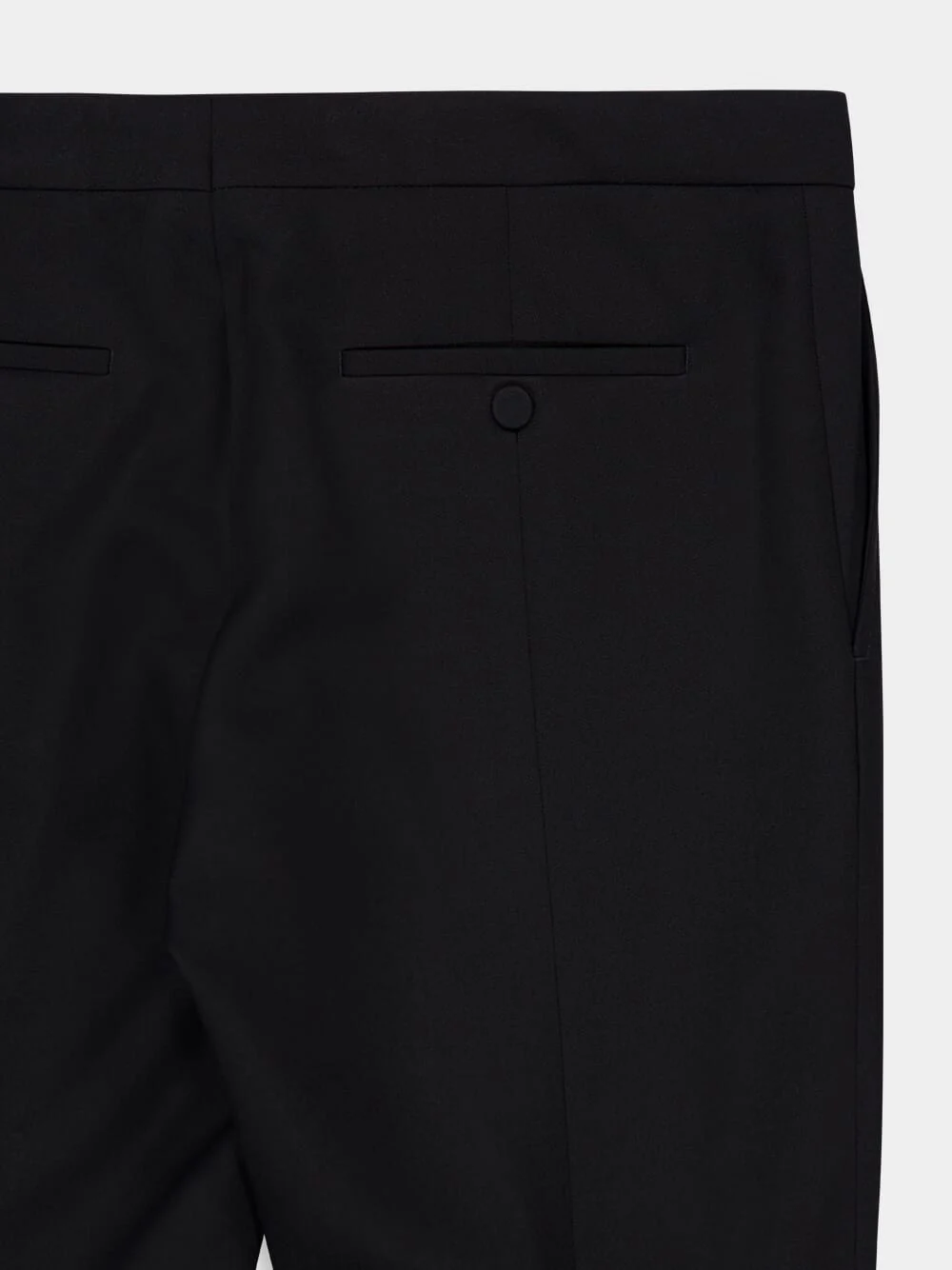 Black Tailored Barathea Trousers - Image 4