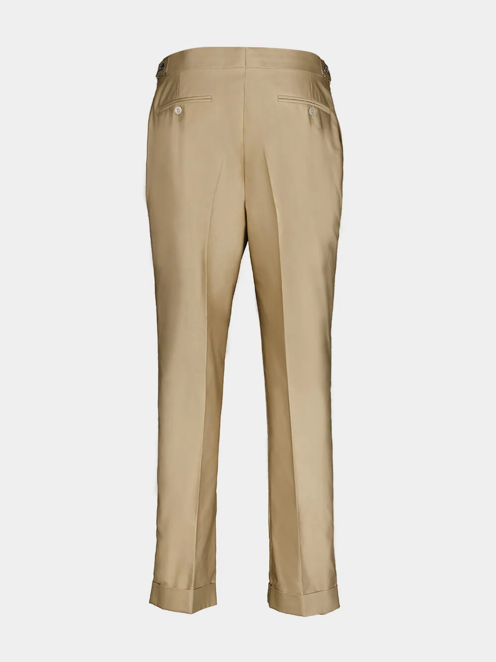 Beige Cotton Trousers - Image 3