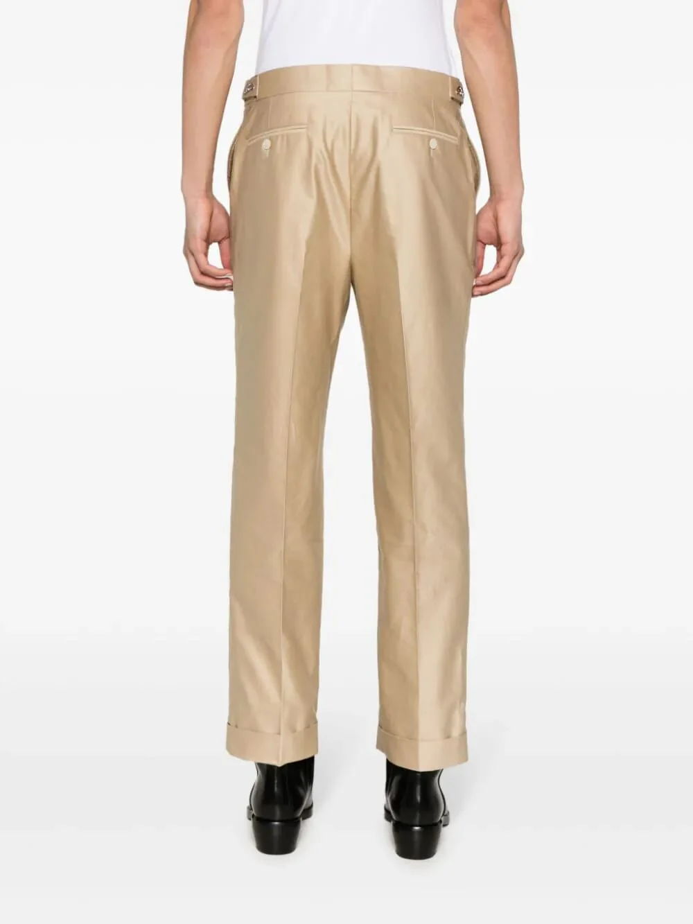 Beige Cotton Trousers - Image 4