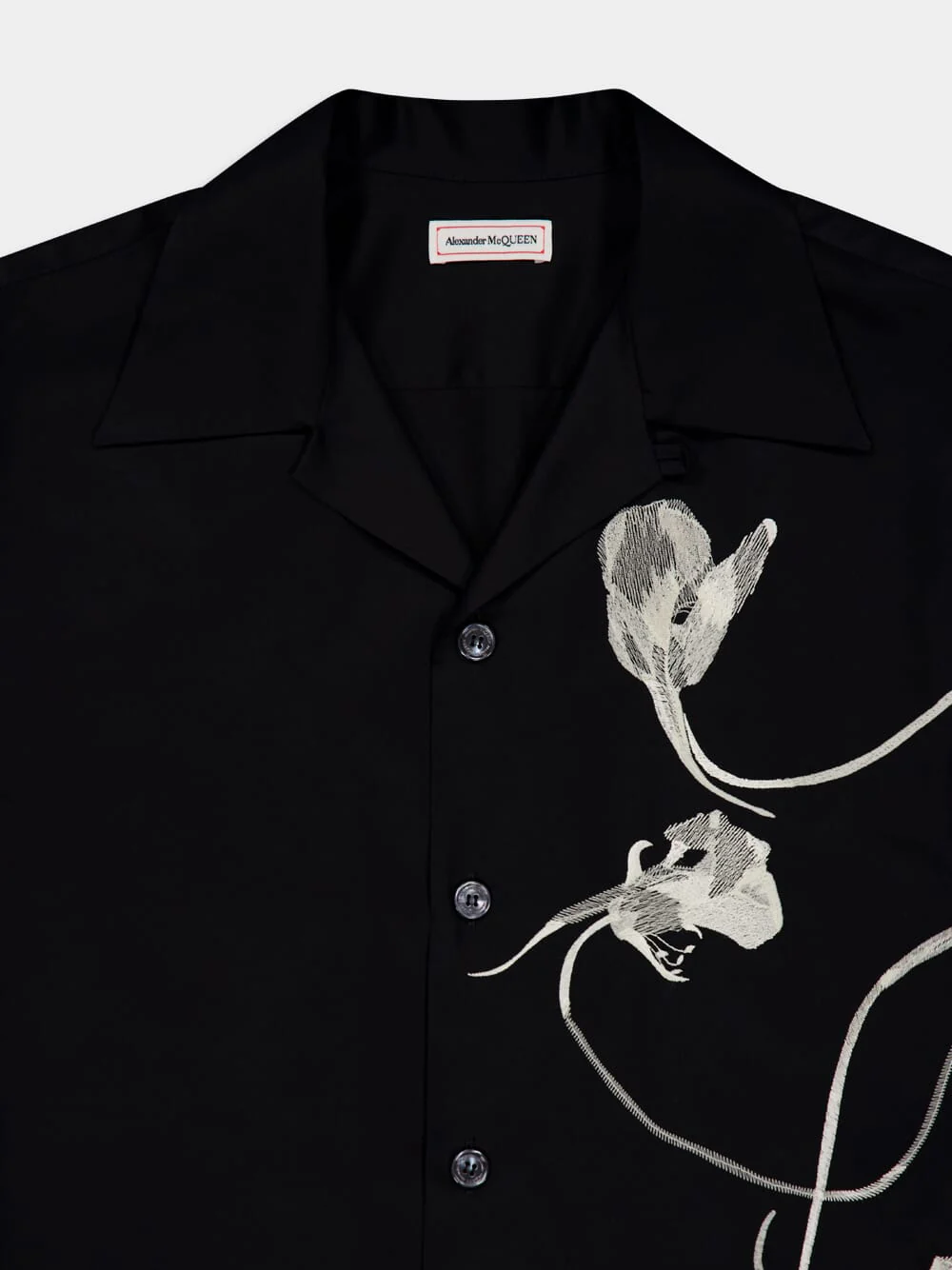 Black Flower Hawaiian Shirt - Image 3