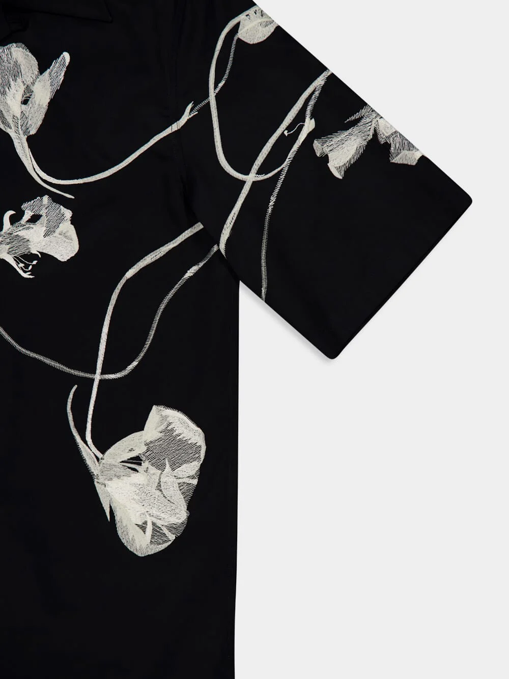Black Flower Hawaiian Shirt - Image 4